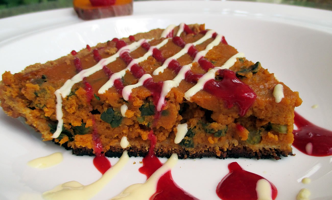 Sweet Potato, Kale, and Rum Pie