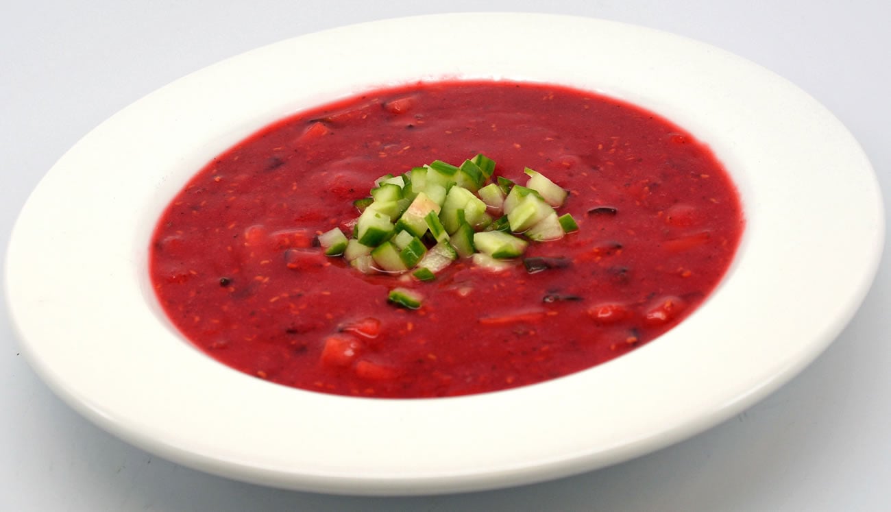 Chilled Raspberry & Cucumber Soup Recipe