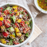 quinoa salad and zesty dressing