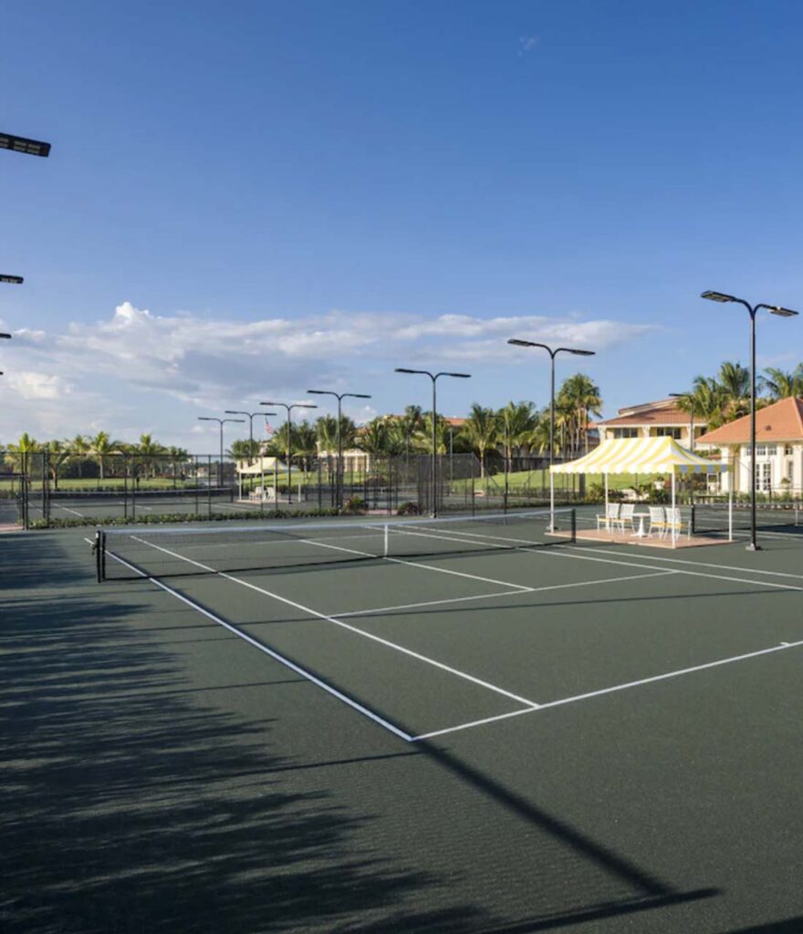 An image showing all four tennis courts