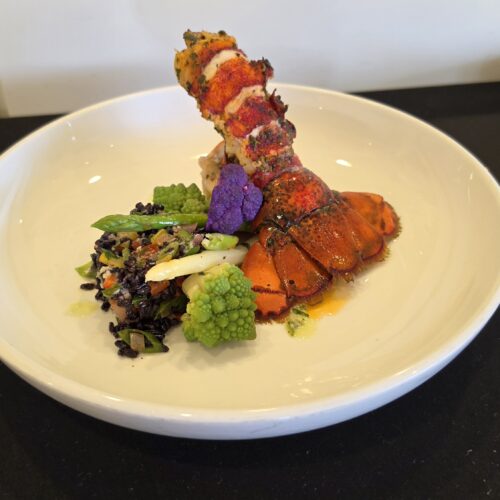 Sweet, tender Florida lobster gets a Pritikin twist with a smoky char and a bold truffle-chili glaze.