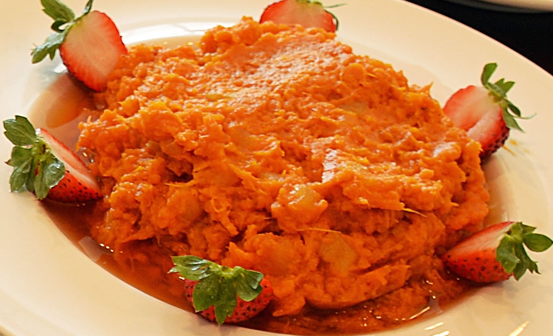 Mashed Sweet Potatoes With Caramelized Pineapple