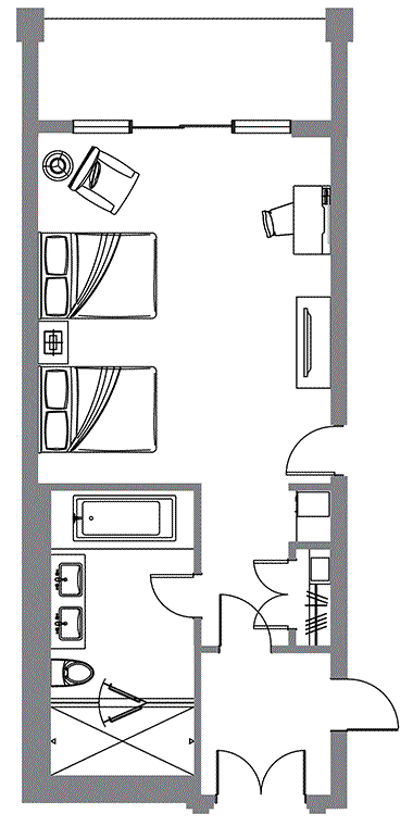 Floor Plan for Spa Premier Room at the Pritikin Weight Loss Resort at Trump National Doral