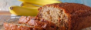 Healthy Banana Bread with no added sugar, salt or fat.